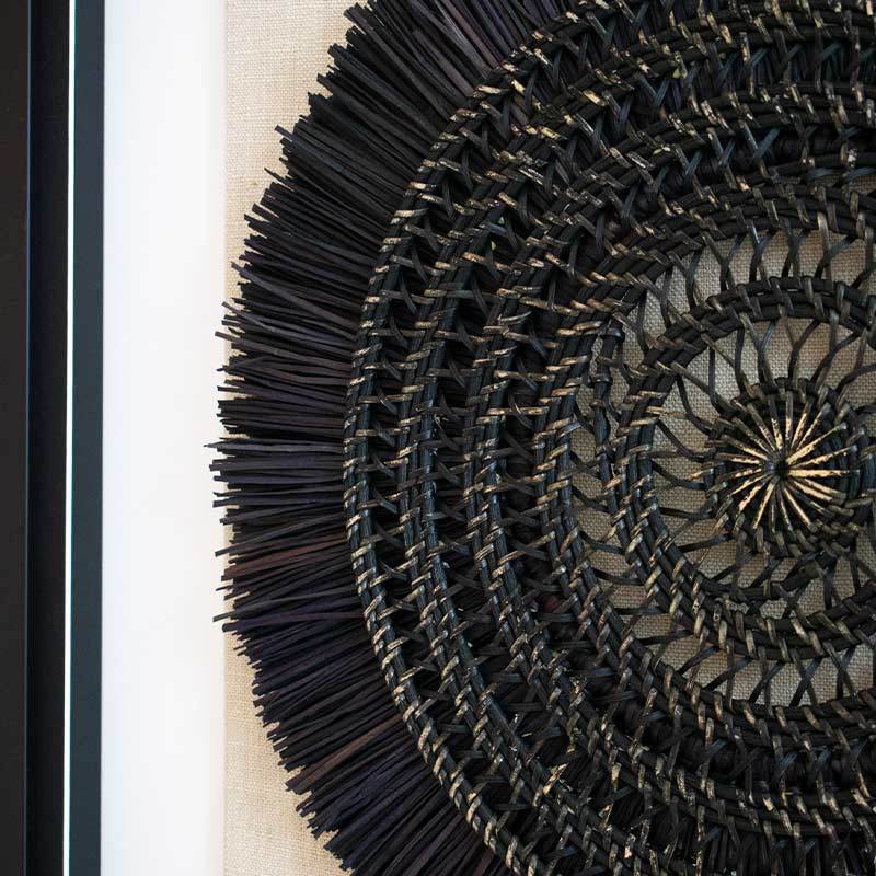 Grassmat on Natural Linen Artwork 67 x 85 cm-abc