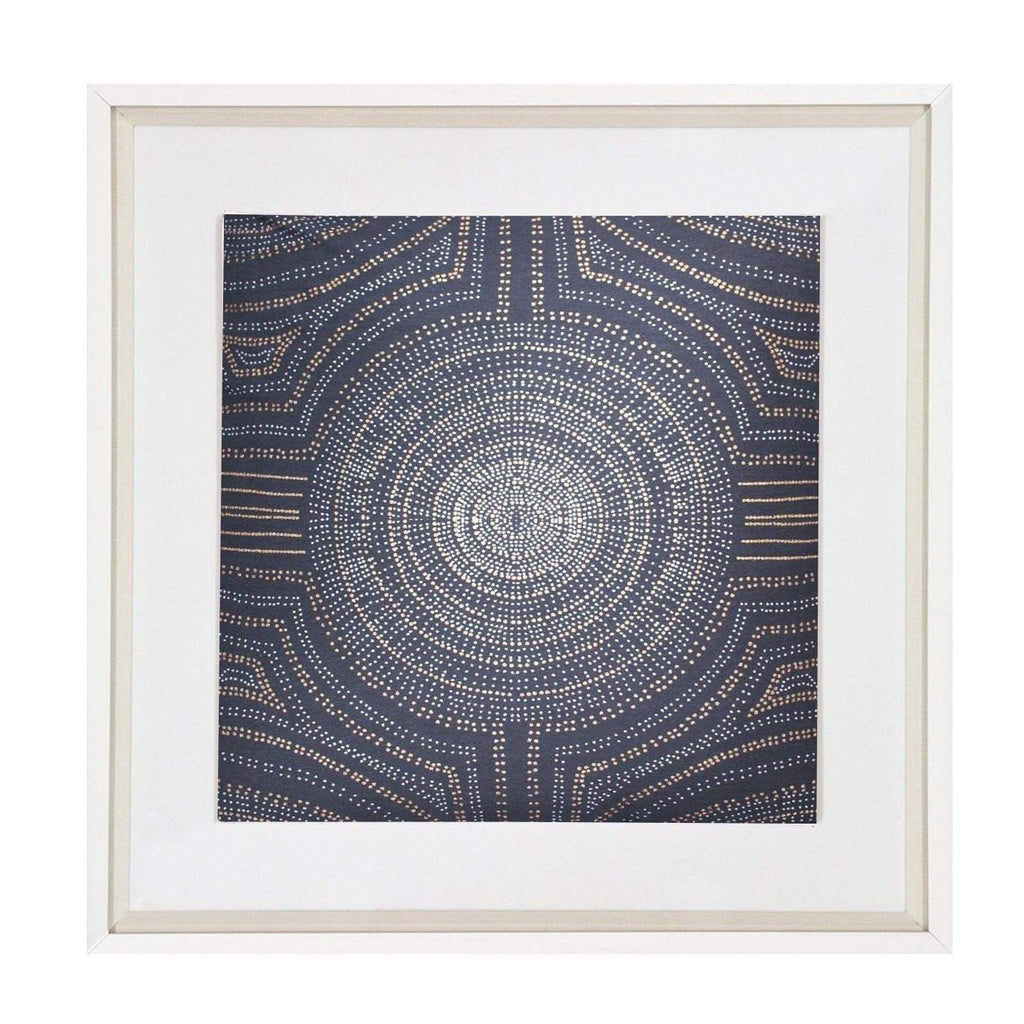 Dreamtime Aboriginal Dot Navy Artwork 52x52cm-abc