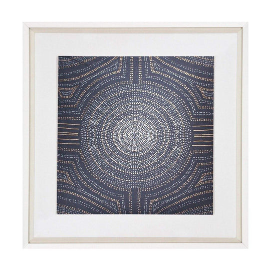 Dreamtime Aboriginal Dot Navy Artwork 52x52cm-abc