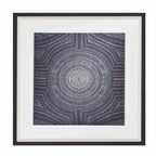 Dreamtime Aboriginal Dot Navy Artwork 52x52cm-abc