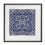 Kilim Print Navy Artwork 52cm x 52cm-abc