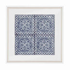 Kilim Repeat Navy Artwork 52cm x 52cm-abc