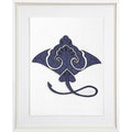 Sea Manta Ray Navy Artwork 67 x 85 cm-abc