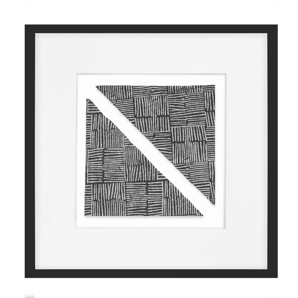 Ruins Noshi Sticks Triangle Navy Artwork 52 x 52 cm-abc