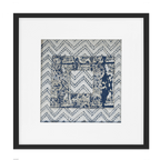 Ruins Zig Box Navy Artwork 52 x 52 cm-abc
