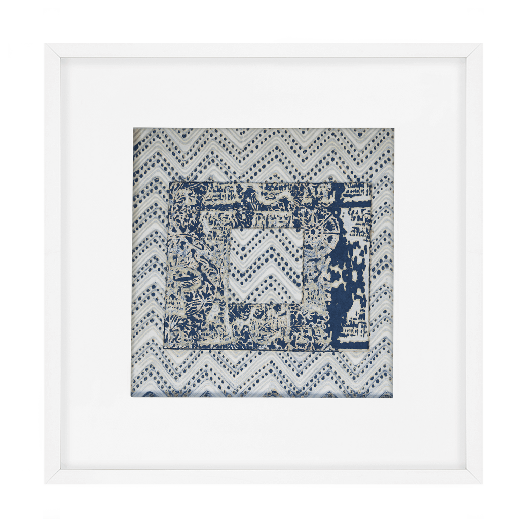 Ruins Zig Box Navy Artwork 52 x 52 cm-abc
