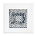 Ruins Zig Box Navy Artwork 52 x 52 cm-abc