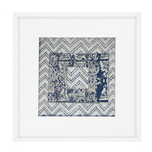 Ruins Zig Box Navy Artwork 52 x 52 cm-abc