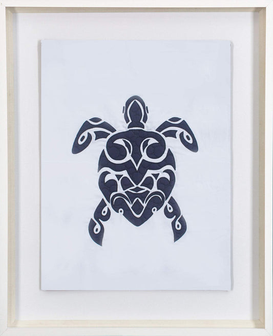 Sea Turtle Navy Artwork 67 x 85 cm-abc