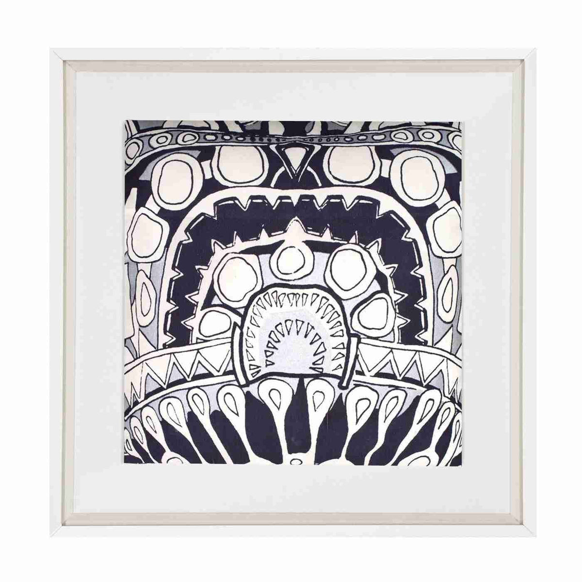 Totem Navy/ Silver Artwork 60 x 60 cm-abc
