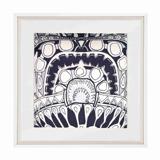 Totem Navy/ Silver Artwork 60 x 60 cm-abc
