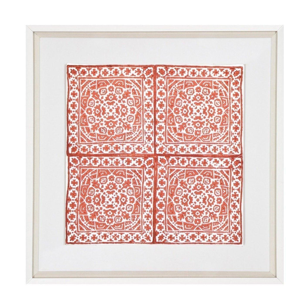 Kilim Repeat Orange Artwork 52cm x 52cm-abc
