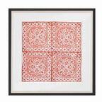 Kilim Repeat Orange Artwork 52cm x 52cm-abc