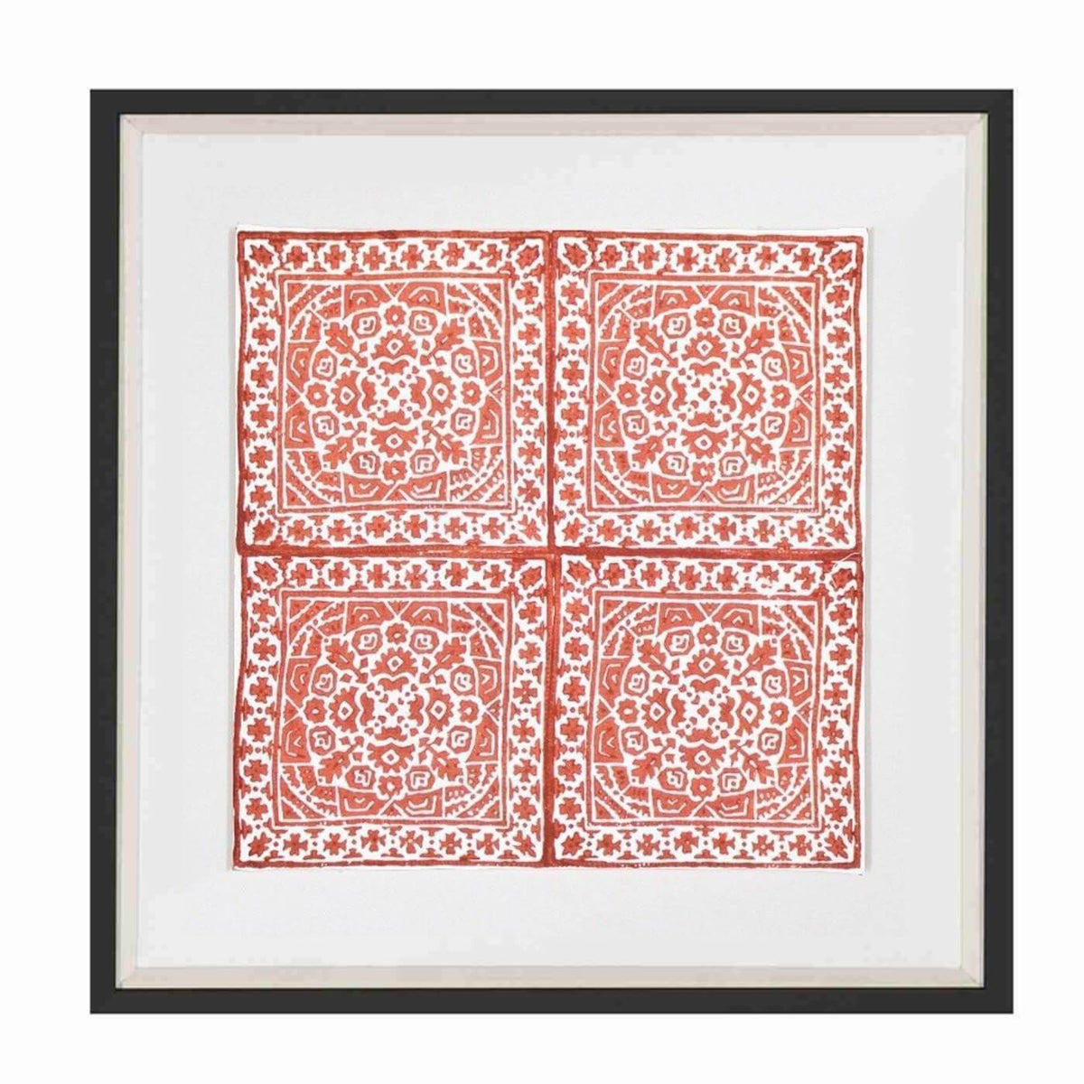 Kilim Repeat Orange Artwork 52cm x 52cm-abc