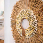 Shell Ring Coffee and Wood Sticks on White 55 x 55cm-abc
