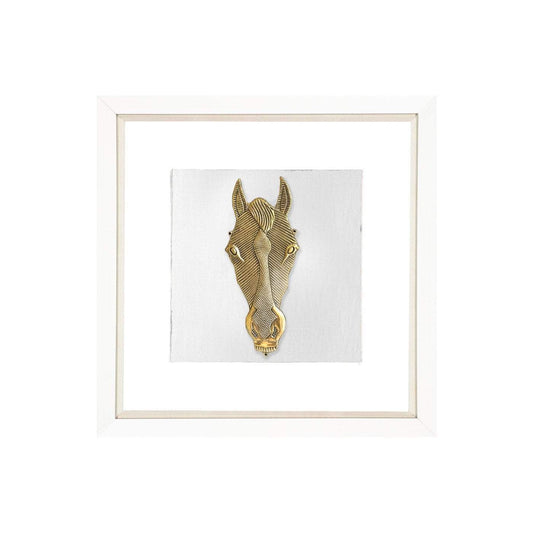 Horse Head White Artwork 25x25cm-abc