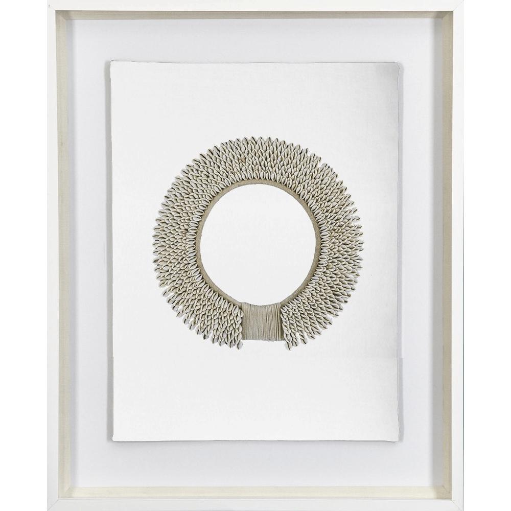 Shell Ring Natural on White Artwork 67 x 85 cm-abc