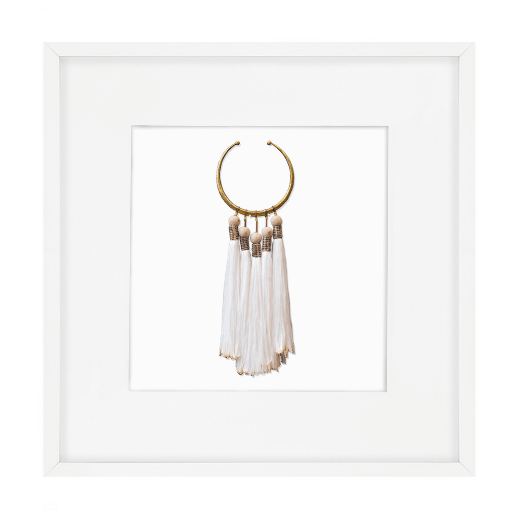 Tassel Amulet White Artwork 52 x 52 cm-abc