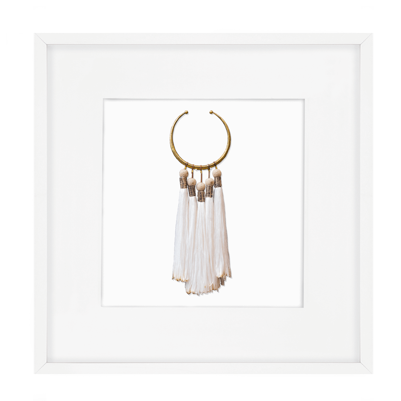 Tassel Amulet White Artwork 52 x 52 cm-abc