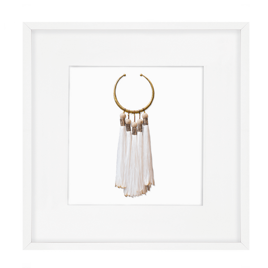 Tassel Amulet White Artwork 52 x 52 cm-abc