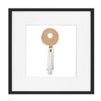 Tassel Disc Gold White Artwork 52 x 52 cm-abc