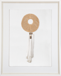 Tassel Disc Gold White Artwork 67cm x 85cm-abc