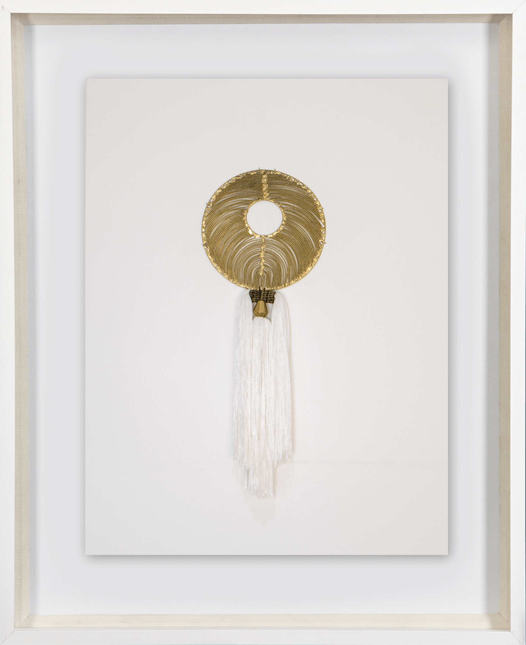 Tassel Gold On White Artwork 67 x 85 cm-abc