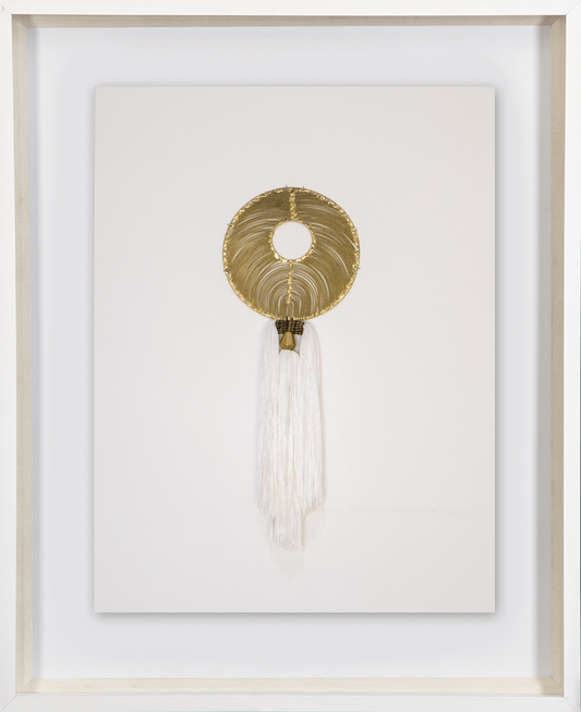 Tassel Gold On White Artwork 67 x 85 cm-abc