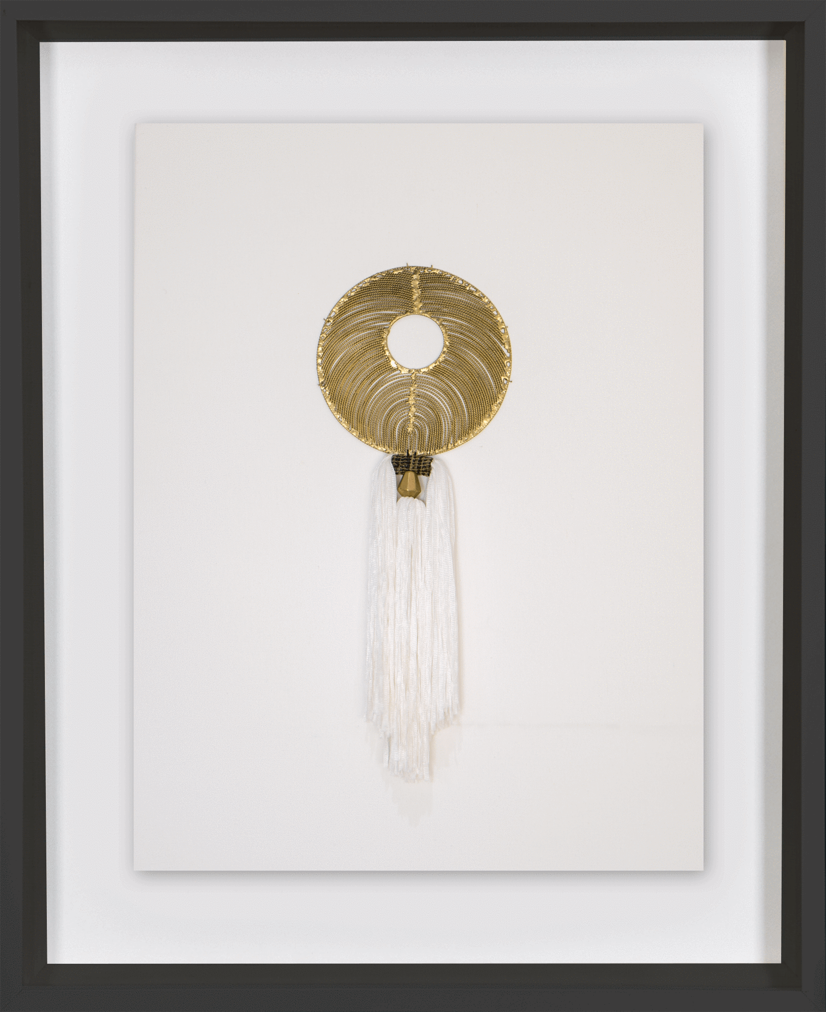Tassel Gold On White Artwork 67 x 85 cm-abc