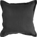 Linen Black Euro Cushion 65 x 65 cm-abc