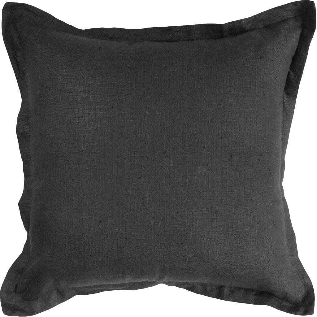 Linen Black Euro Cushion 65 x 65 cm-abc