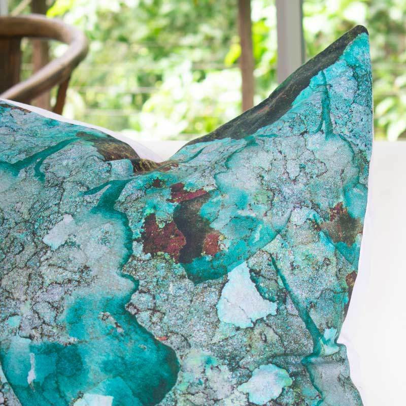 Bone Lichen Printed Euro Cushion 65 x 65cm-abc