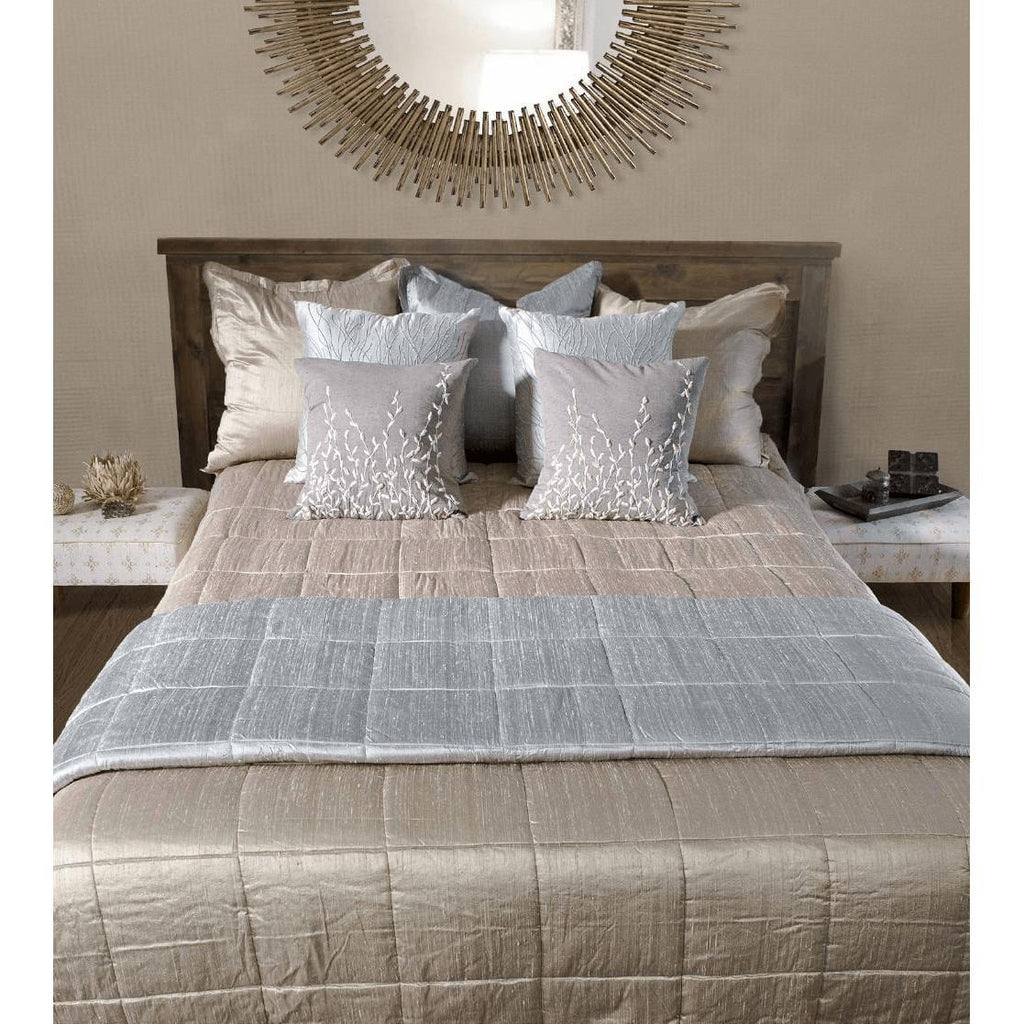 Dupion Oyster Euro Cushion 65 x 65 cm-abc