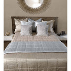 Dupion Oyster Euro Cushion 65 x 65 cm-abc