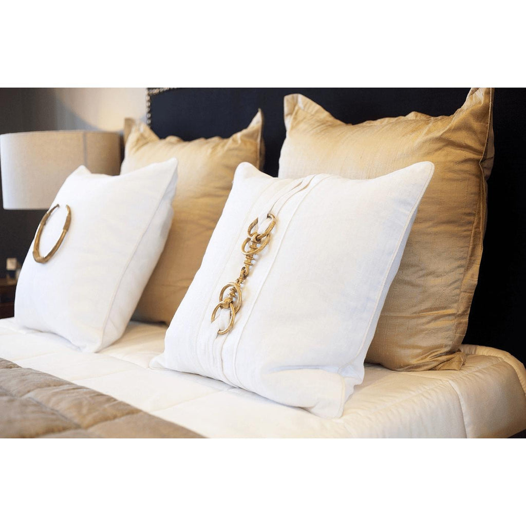 Dupion Oyster Euro Cushion 65 x 65 cm-abc