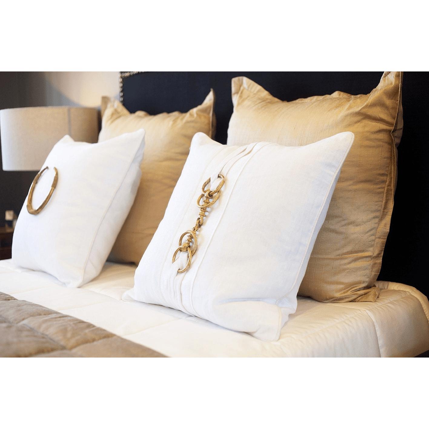 Dupion Oyster Euro Cushion 65 x 65 cm-abc