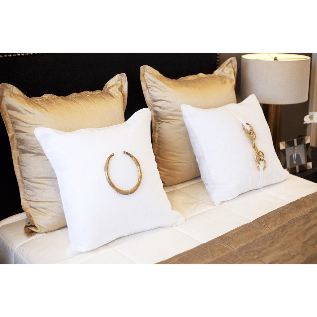 Dupion Oyster Euro Cushion 65 x 65 cm-abc