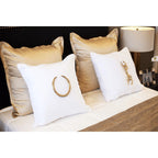 Dupion Oyster Euro Cushion 65 x 65 cm-abc