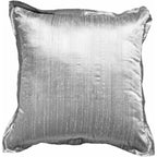 Dupion Silver Euro Cushion 65 x 65 cm-abc