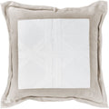 Denim White and Natural Linen Cross Patch Euro Cushion 65 x 65 cm-abc