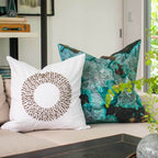 Bone Lichen Printed Euro Cushion 65 x 65cm-abc