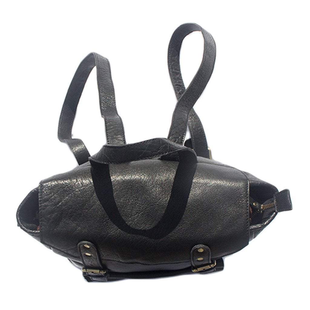 Leather Marley Black Backpack-abc