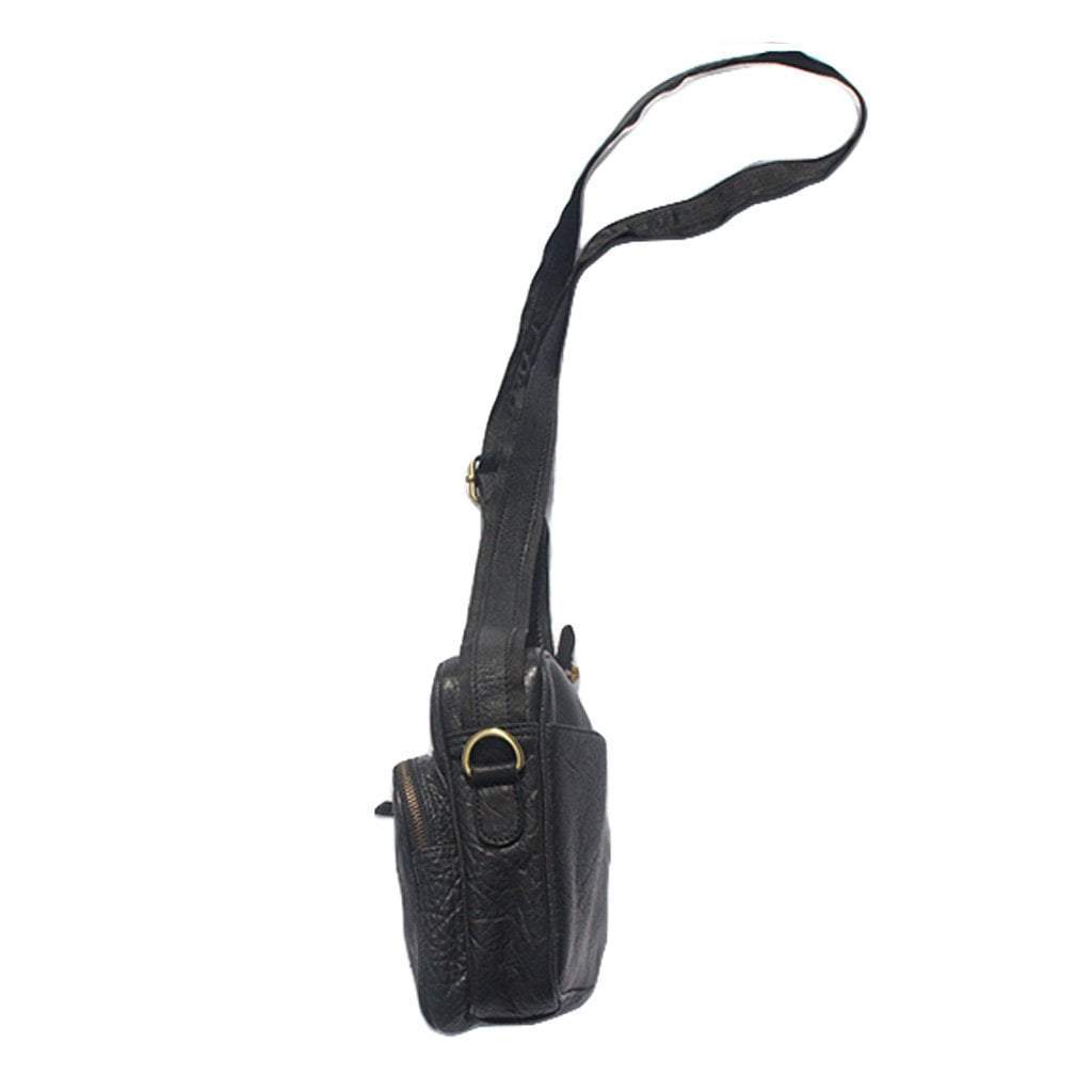 Leather Pax Crossbody Black Bag-abc