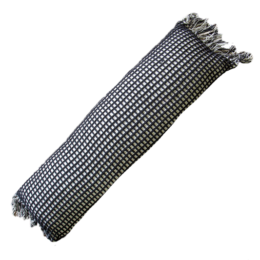 Check Black White Long Lumber Cushion 35 x 90 cm-abc