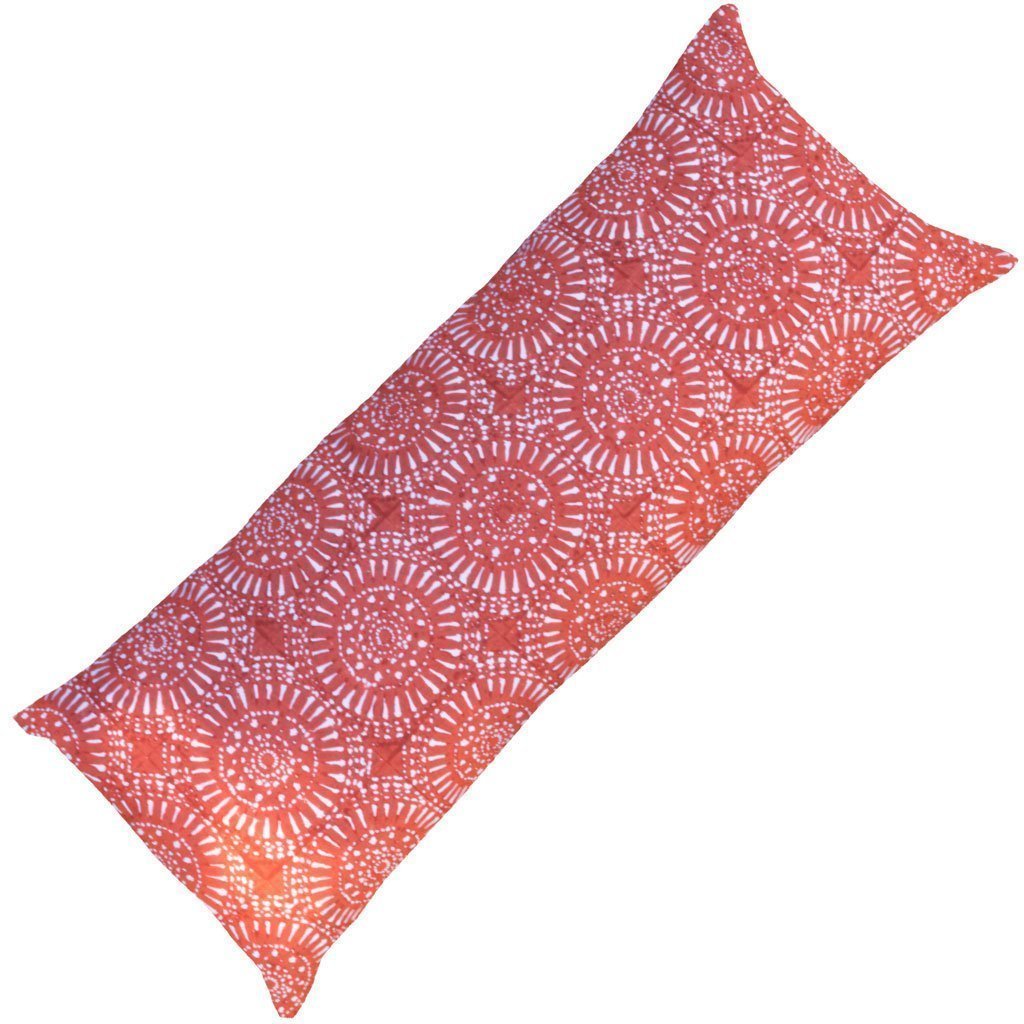 Sphere Print Orange Long Lumber Cushion 35 x 90 cm-abc