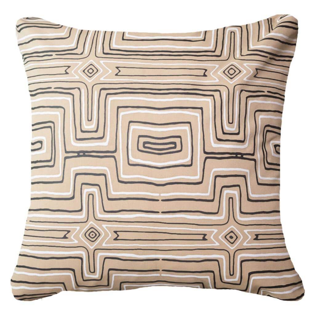 Outdoor Dreamtime Beige Lounge Cushion 55 x 55 cm-abc