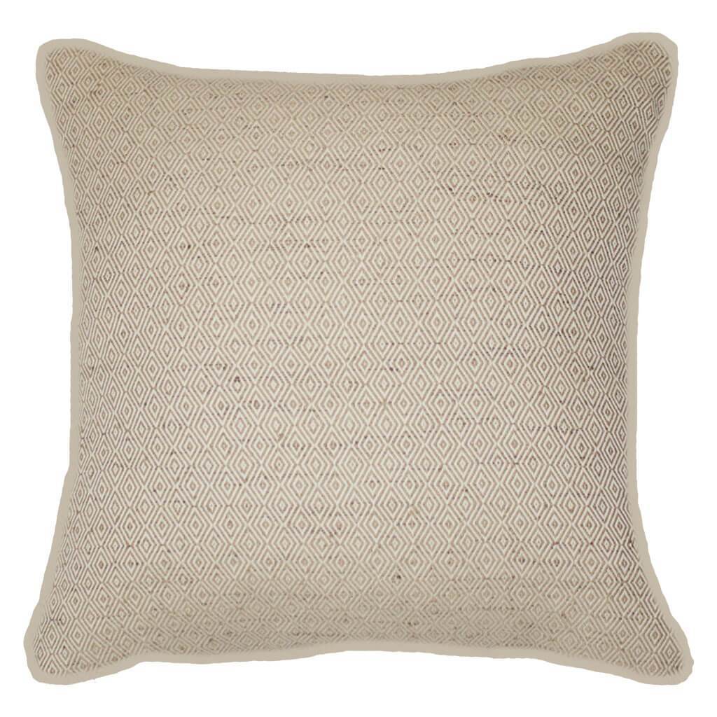 Weave Diamond Natural Lounge Cushion 55x55cm-abc