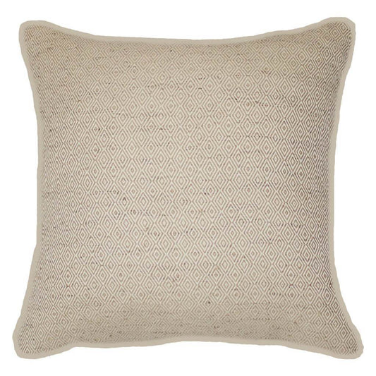 Weave Diamond Natural Lounge Cushion 55x55cm-abc