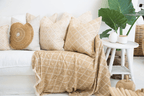 Weave Phulkari Natural Lounge Cushion 55 x 55 cm-abc
