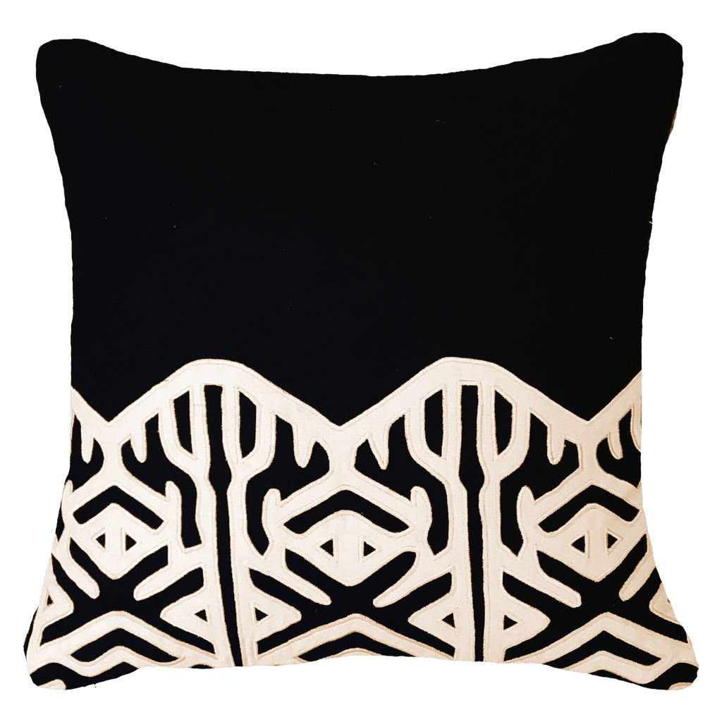 Arrow Applique Edge Lounge Cushion 55 x 55 cm-abc